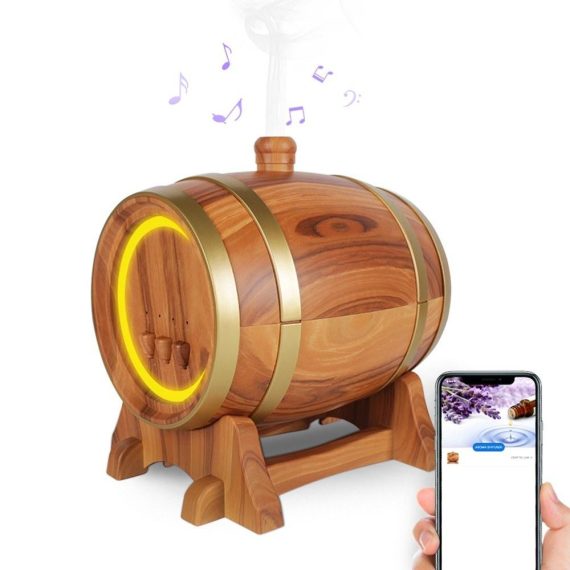 Air Quality Improvement |  Creative Intelligent Wine Barrel Type Aroma Diffuser Electric With BT Loudspeaker Air Quality Improvement Air Quality Improvement