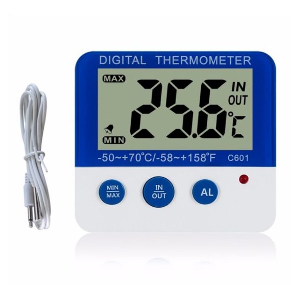 Bar Tools & Accessories |  Digital Fridge Thermometer with Alarm and Max Min Temperature Easy to Read LCD Display Digital Refrigerator Freezer Thermometer for Indoor Outdoor Bar Tools & Accessories Bar Tools & Accessories