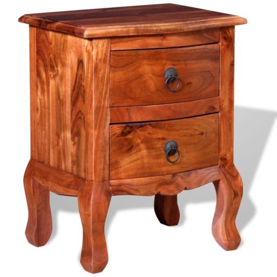 Bedroom Furniture |  Nightstand with Drawers Solid Acacia Wood Bedroom Furniture Bedroom Furniture