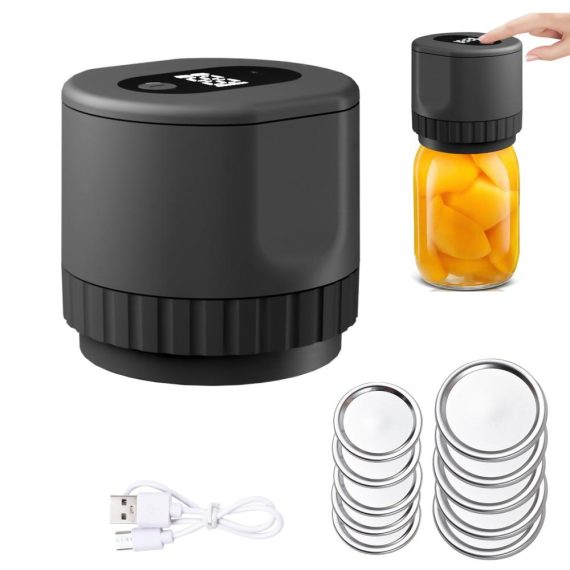 Cooking Tools & Gadgets |  Electric Mason Jar Vacuum Sealer Kit Cordless Automatic Jar Sealer Kit for Food Storage and Fermentation with Wide-Mouth and Regular-Mouth Mason Jar Lids Cooking Tools & Gadgets Cooking Tools & Gadgets