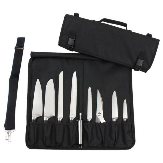 Cooking Tools & Gadgets |  Knife Case Chef’s Knife Roll Bag with Durable Shoulder Strap and Handle Cooking Tools & Gadgets Black