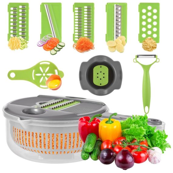 Cooking Tools & Gadgets |  Vegetable Chopper with Container Multifunctional 11-in-1 Onion Chopper Vegetable Slicer Dicer Cutter Cooking Tools & Gadgets Cooking Tools & Gadgets