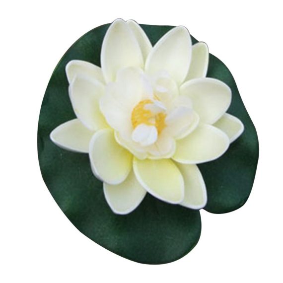 Creative Crafts |  7 Inch Artificial Floating Lotus Flowers Water Ponds Foam Lotus Leaf Fake Lily Pad Floating Pool Home Pond Fish Tank Decoration Plants Creative Crafts Creative Crafts