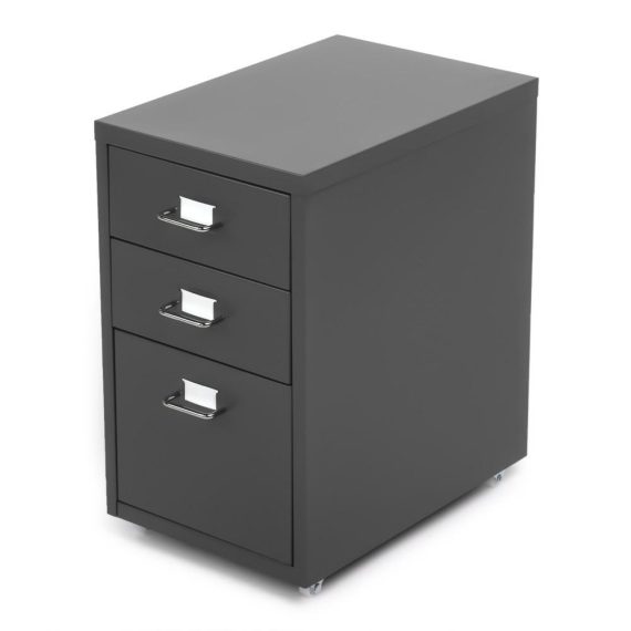 Dinning Room Furniture |  iKayaa Metal Drawer Filing Cabinet Detachable Mobile Steel File Cabinets w/ 3 Drawers 4 Casters Dinning Room Furniture Dinning Room Furniture