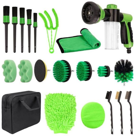 Electric Cleaning Equipment |  21Pcs Car Detailing Kit Car Detailing Brush Set Auto Detailing Drill Brush Set Car Detailing Brushes Car Wash Kit Car Accessories Car Cleaning Tools Kit for Interior Exterior Wheels Electric Cleaning Equipment Electric Cleaning Equipment