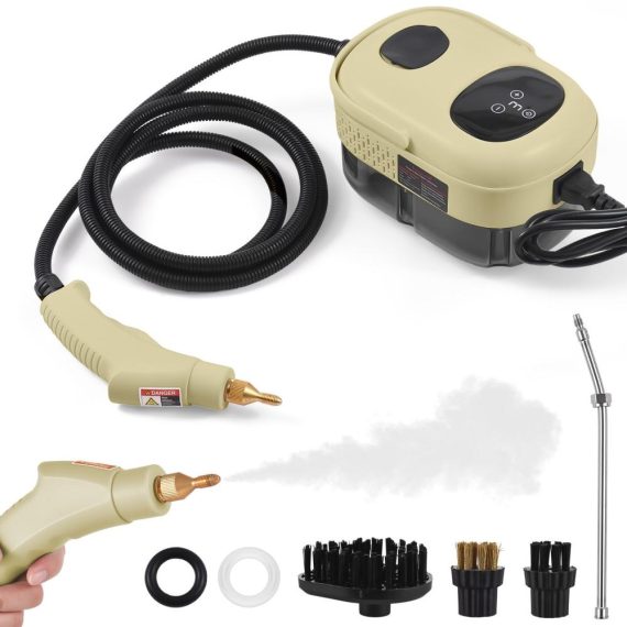 Electric Cleaning Equipment |  2500W High Pressure Steam Cleaner High Temperature Pressurized Steam Cleaning Machine 1100ml 3 Bar Portable Handheld Steam Cleaners with 3 Brush Heads for Home Use / Car Detailing Electric Cleaning Equipment Electric Cleaning Equipment