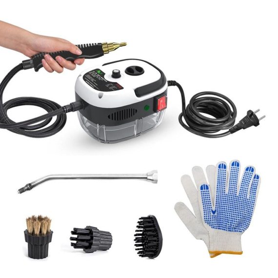 Electric Cleaning Equipment |  2500W Portable Handheld Steam Cleaner High Temperature Pressurized Steam Cleaning Machine with Brush Heads and Gloves for Kitchen Furniture Bathroom Car Electric Cleaning Equipment Electric Cleaning Equipment