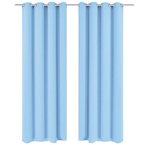 Electric Cleaning Equipment |  Blackout curtain with metal eyelets 270 x 245 cm turquoise Electric Cleaning Equipment Electric Cleaning Equipment