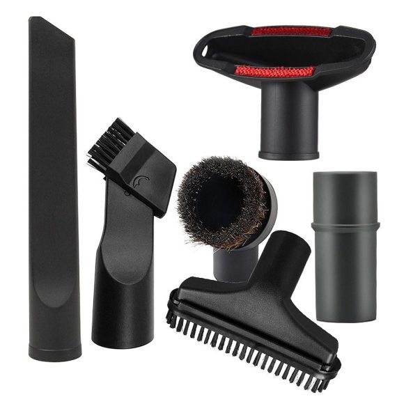 Electric Cleaning Equipment |  Brush Head 6 Piece Set Household Vacuum Cleaner Accessories Horse Hair Brush Cleaning Tool Accessories for Dyson V6 V7 V8 V10 V11 V15 Electric Cleaning Equipment Black