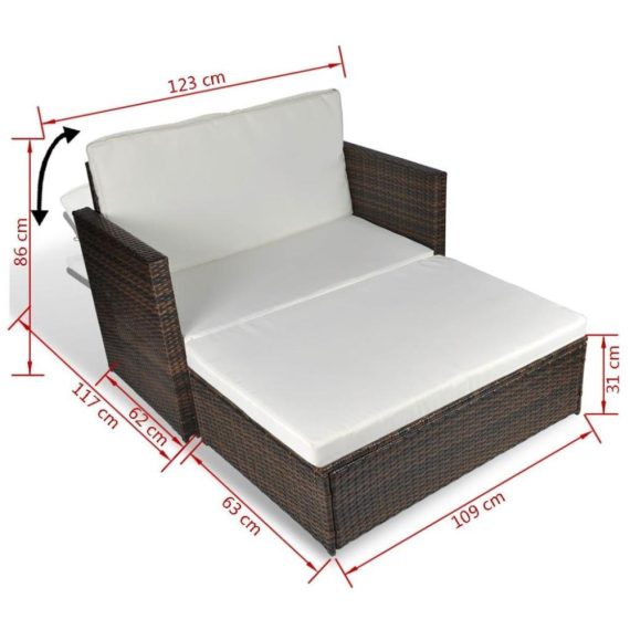 Electric Cleaning Equipment |  Garden sofa set 5 pcs. Poly rattan brown Electric Cleaning Equipment Cream White