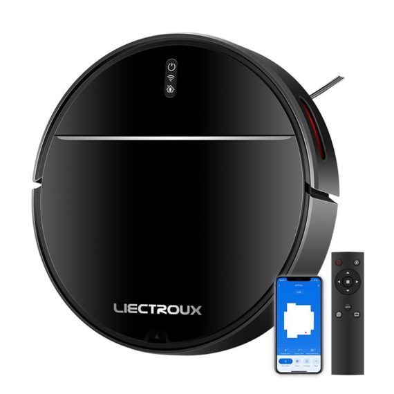 Electric Cleaning Equipment |  LIECTROUX M7S PRO Automatic Robot Vacuum Cleaner 4000Pa Strong Suction Smart Dynamic 2D Map Navigation Accurate Position Wet Mopping APP Remote Control Voice Control Compatible with Alexa Google Assistant Electric Cleaning Equipment Black