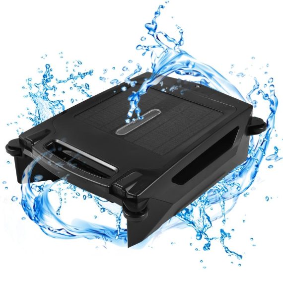 Electric Cleaning Equipment |  Solar Powered Cordless Robotic Pool Cleaner with Dual Charging 2 Cleaning Modes Auto Obstacle Avoidance and Escape Function Rechargeable Pool Skimmer Robot with 2500mAh Battery Removable Basket Electric Cleaning Equipment Black