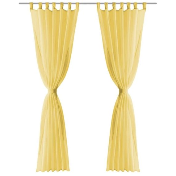 Electric Cleaning Equipment |  Voile curtains 2 pcs. 140 x 225 cm yellow Electric Cleaning Equipment Electric Cleaning Equipment