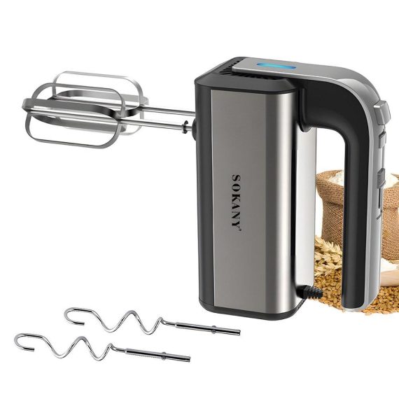 Kitchen Stand Mixer |  SOKANY 6651 Electric Hand Mixer with Dough Hook 5 Speeds Powerful 800W Kitchen Handheld Mixer for Whipping Mixing Cookies Cakes Eggs Dough Kitchen Electronics Kitchen Stand Mixer