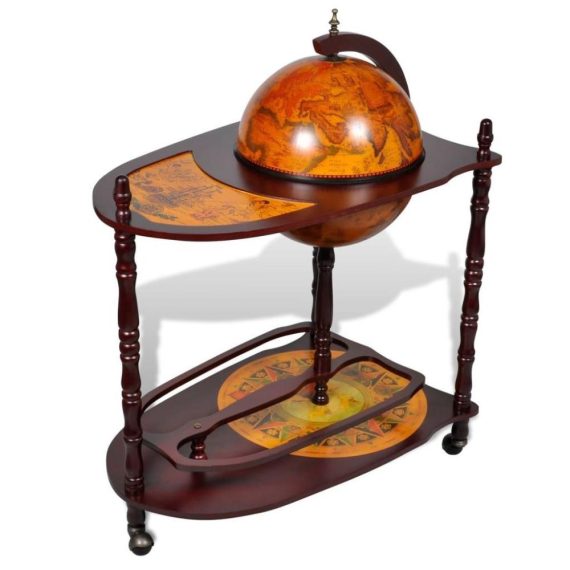 Living Room Furniture |  Globe Bar Wine Stand Wood Freestanding Home Furniture Living Room Furniture