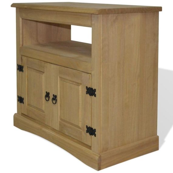 Living Room Furniture |  TV Cabinet Mexican Pine Corona Range 80x43x78 cm Home Furniture Living Room Furniture