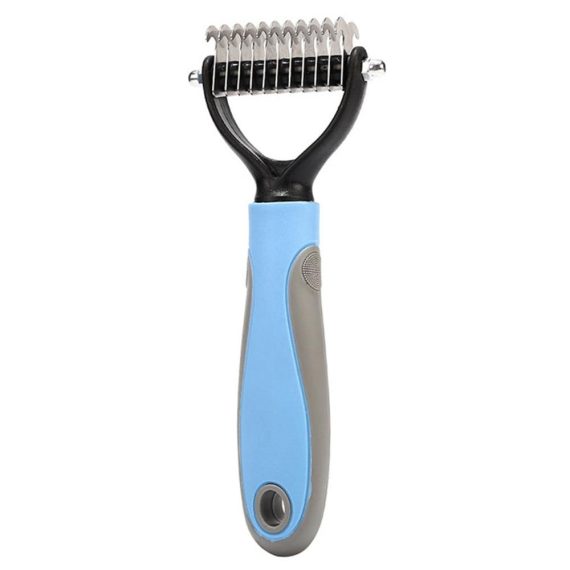 Other Home Textile |  Double-sided Pet Grooming Brush Pet Dematting Comb Undercoat Rake Shedding Brush for Pets Mats & Tangles Removing Home Textile Blue/ Pink