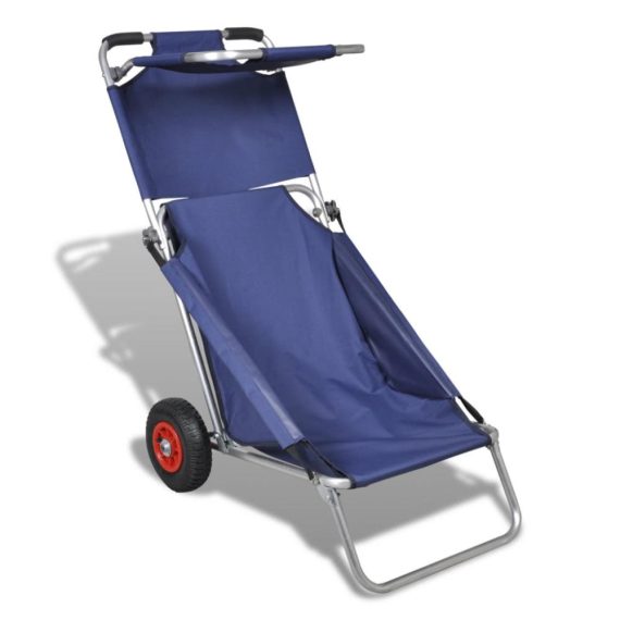 Patio Furniture |  3 blue in 1 trolley beach wagon beach chair beach table Home Furniture Blue