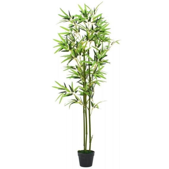 Patio Furniture |  Artificial Bamboo Plant with Pot 59″ Green Home Furniture Green