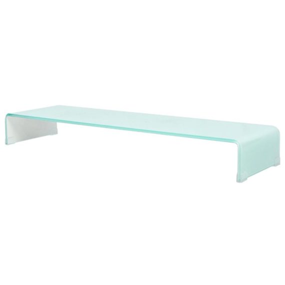 Patio Furniture |  Mobile / Boost White Glass TV Stand 100x30x13 cm Home Furniture Patio Furniture