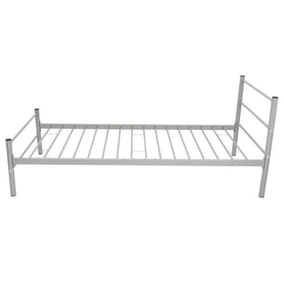 Patio Furniture |  Single bed with memory mattress metal Gray 90×200 cm Home Furniture Patio Furniture