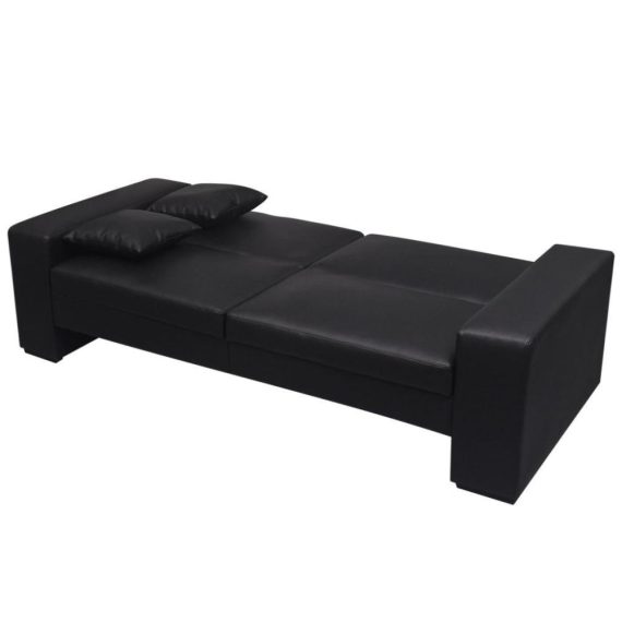 Patio Furniture |  Sofa bed Black synthetic leather Home Furniture Black