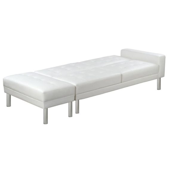 Patio Furniture |  Sofa bed imitation leather white Home Furniture Patio Furniture