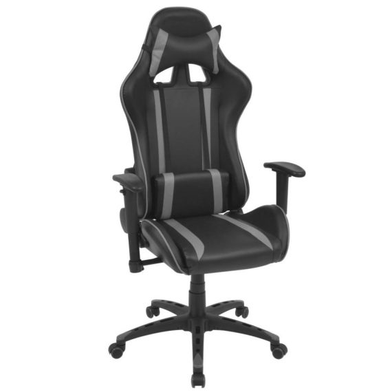 Patio Furniture |  Tilting racing office chair imitation leather Gray Home Furniture Gray And Black