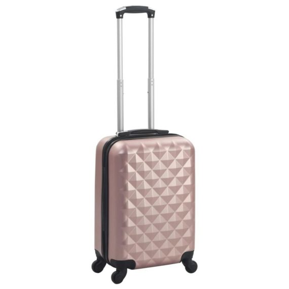 Patio Furniture |  Travel Hard Shell Trolley Rose Gold ABS Luggage Home Furniture Patio Furniture