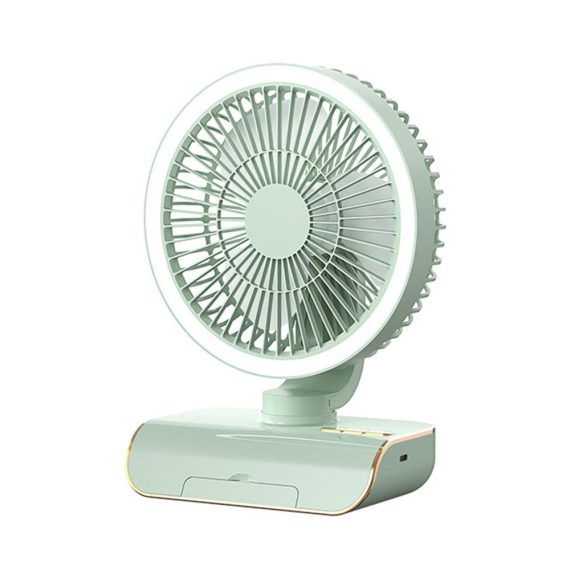 Temperature Control |  Desktop Multifunction Fan USB Rechargeable Fan Automatic Fan(2000mAh Battery) Home Electric Appliances Green