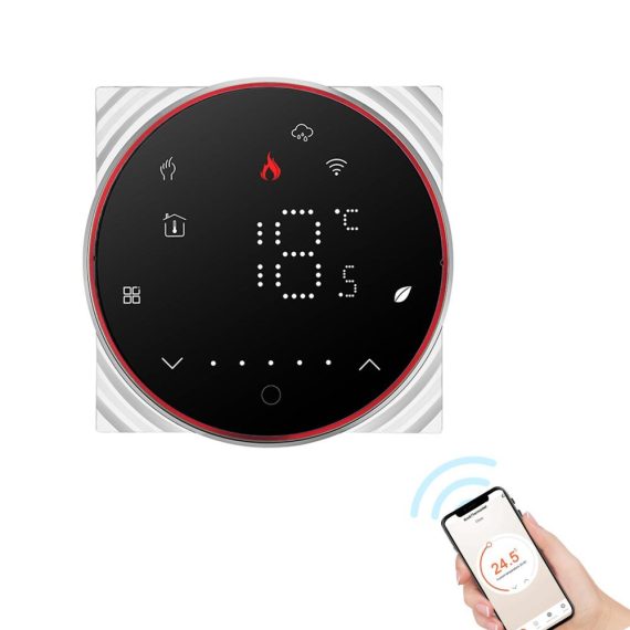 Temperature Control |  Smart Tuya WiFi Thermostat Voice Control 3A Digital Programmable Underfloor Heating Temperature Controller for Electric Heating Compatible with Tmall Genie Amazon Google Home Home Electric Appliances Black