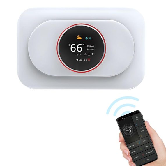 Temperature Control |  Smart WiFi Thermostat Programmable Temperature Controlfor Home IP20 Protection Heat Pump Thermostat Compatible with Amazon Alexa Google Assistant Home Electric Appliances Temperature Control