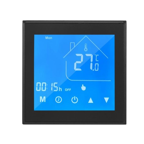 Temperature Control |  Thermostat Temperature Controller LCD Display Week Programmable for Electric Underfloor Heating for Household Home Electric Appliances Black/ White