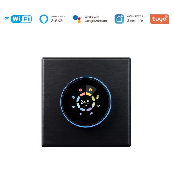 Temperature Control |  Tuya Wifi Digital Display Intelligent Knob Temperature Controller Multifunctional Water Floor Heating Thermostat Compatible with Alexa and Google Assistant Home Electric Appliances Black