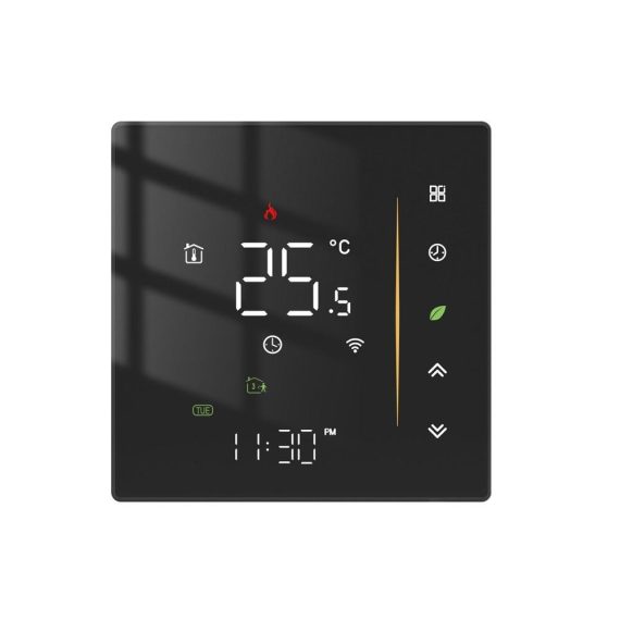 Temperature Control |  Tuya ZigBee Digital Display Intelligent Temperature Controller Multifunctional Electric Floor Heating Compatible with Alexa and Google Assistant Home Electric Appliances Black/ White