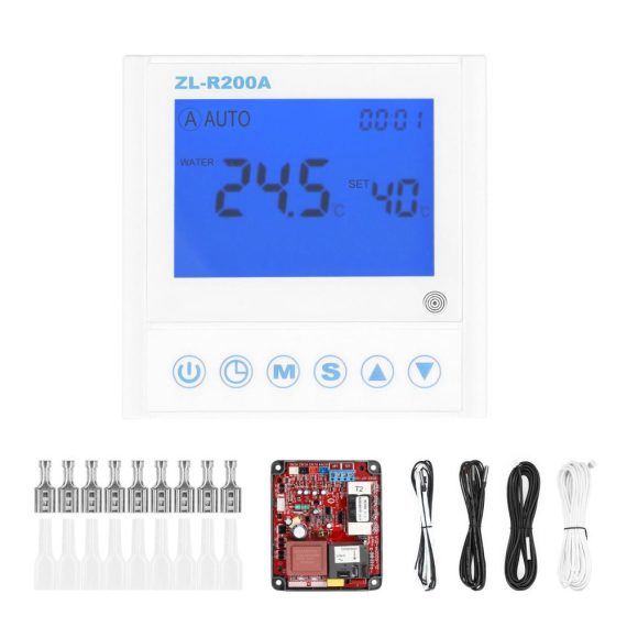 Temperature Control |  Universal Air-Source Water Heating Controller Heat Pump Auxiliary Heating Control Board Antifreeze Auto Deforst Water Flowing Warning with Sensors Failures Action Function Home Electric Appliances Temperature Control