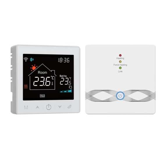 Temperature Control |  WIFI Smart Boiler Thermostat with Receiver 3.5Inch LCD Display Intelligent Thermostat with Application & Voice Control Digital Programmable Thermostat Home Electric Appliances Temperature Control