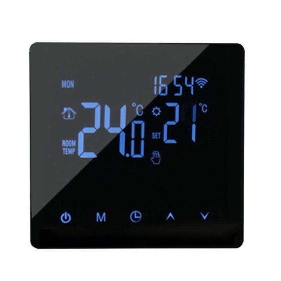 Temperature Control |  WiFi Smart Thermostat LCD Display Touch Screen Temperature Controller for 3A Water Heating Home Electric Appliances Black/ White