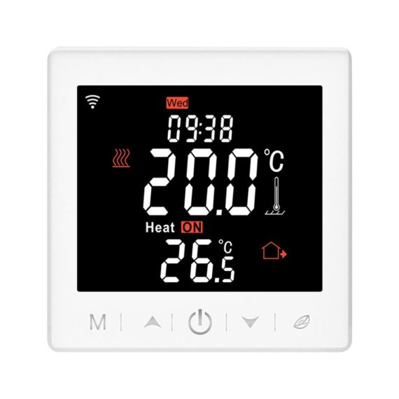 Temperature Control |  WIFI Water Underfloor Heating 3A Thermostat with Application & Voice Control 3.5 Inch LCD Display Intelligent Programmable Thermostat Child Lock Weather Forecast Home Electric Appliances Temperature Control