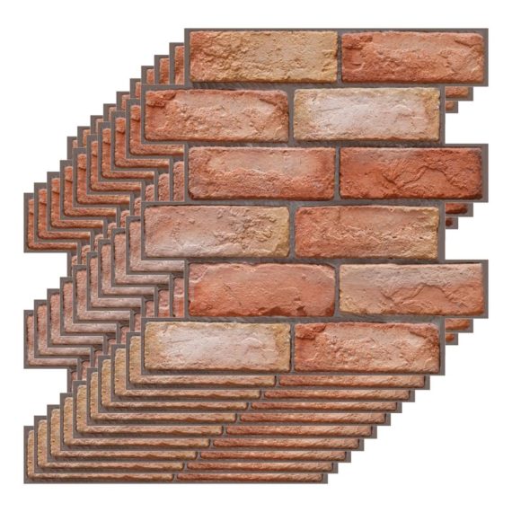 Wall Decoration |  3 Dimension Red Brick Water-resistant Moistureproof Removable Self Adhesive Wallpaper Home Decor Wall Decoration