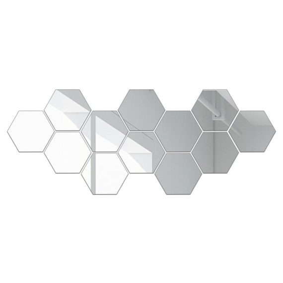 Wall Decoration |  Flexible Reflective Hexagon Mirror Sheets Home Decor Gold/ Silver/ Black/ Red/ Blue