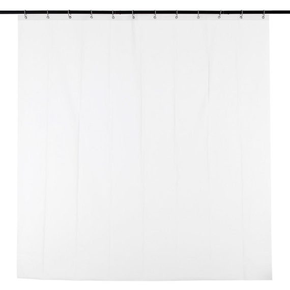 Window Treatments |  Htovila 72 * 72” White PEVA Waterproof Mildewproof Shower Curtain Privacy Protection Home Hotel Bathroom Curtain with 12pcs Hooks Home Textile Window Treatments