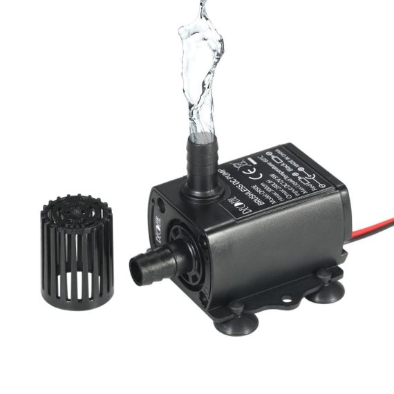 Patio Furniture |  Decdeal DC12V 5W Ultra-quiet Mini Brushless Water Pump Waterproof Submersible Fountain Aquarium Circulating 280L/H Lift 300cm Home Furniture Black