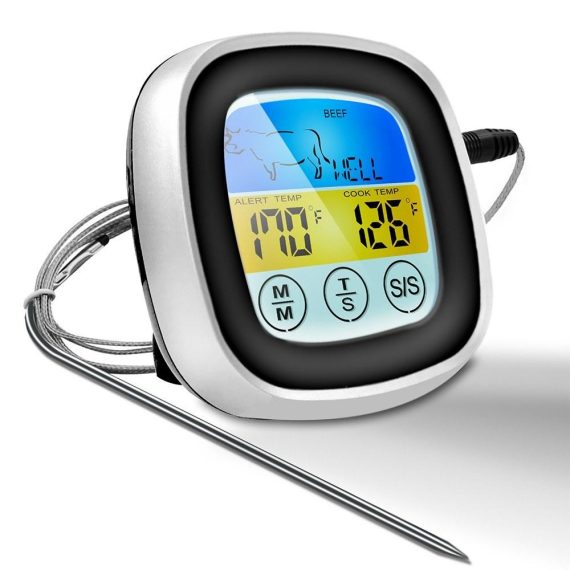 Barbecue Supplies |  Touchscreen Meat Thermometer Food Barbecue Thermometer Barbecue Supplies Barbecue Supplies